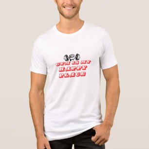 Gym is my happy place. Gym is my love. Gym Tri-Blend Shirt