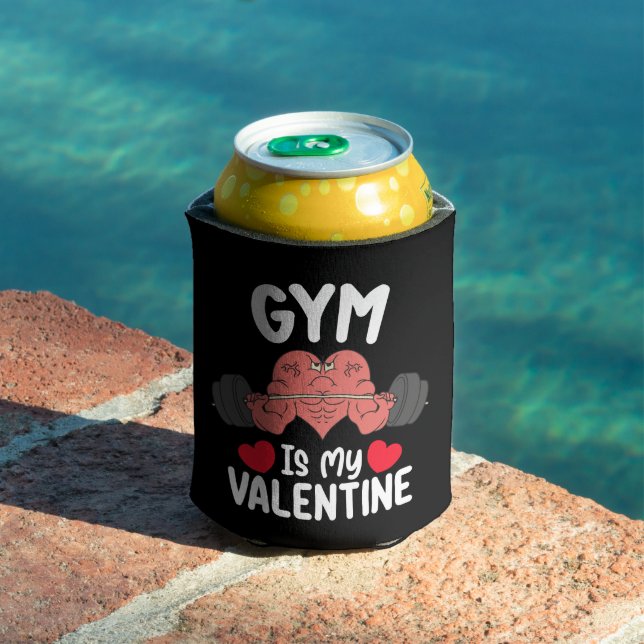 Gym Is My Valentine Day Fitness Workout Sports Can Cooler (In Situ Pool)