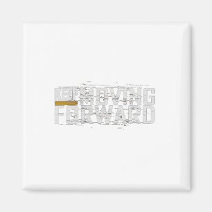 Gym Keep Moving Forward (art In Front And Back)  Magnet