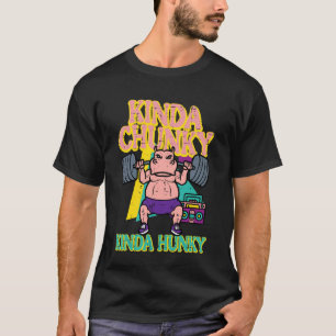 Gym Kindy Chunky Hunky Hippo Funny Workout Fitness T-Shirt