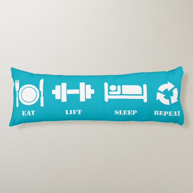 Gym Lifting Motivation Body Cushion (Front)