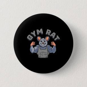 Gym Lover Bodybuilding Workout Funny Gym Rat 6 Cm Round Badge