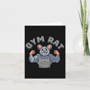 Gym Lover Bodybuilding Workout Funny Gym Rat  Card