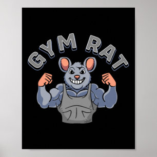 Gym Lover Bodybuilding Workout Funny Gym Rat  Poster