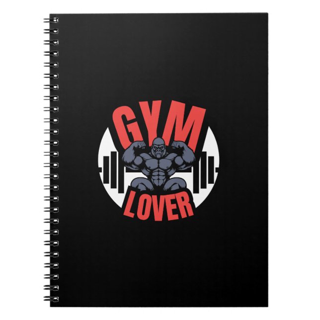 Gym Lover Gorilla Notebook (Front)