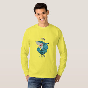 Gym Lover Shark – Funny Fitness Shark Design T-Shirt