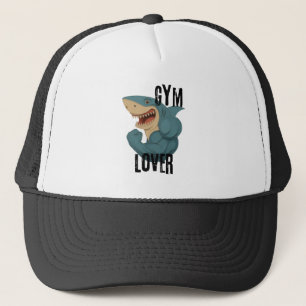Gym Lover Shark Hat - Funny Muscle Shark Cap 