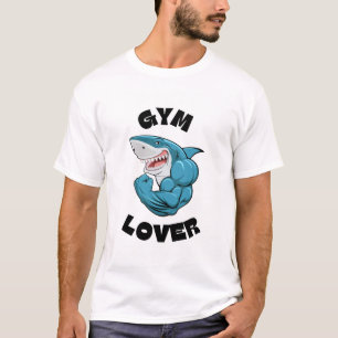 Gym Lover Shark T-Shirt Funny Fitness