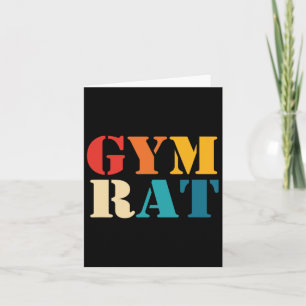 Gym Lover Workout Bodybuilding Retro Alphabet Gym Card