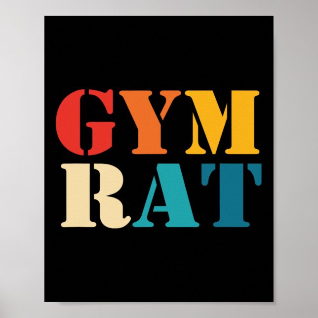Gym Lover Workout Bodybuilding Retro Alphabet Gym  Poster (Front)