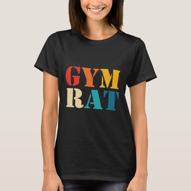 Gym Lover Workout Bodybuilding Retro Alphabet Gym  T-Shirt (Front)