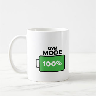 Gym Mode 100% Full Charge Motivation Coffee Lover  Mug