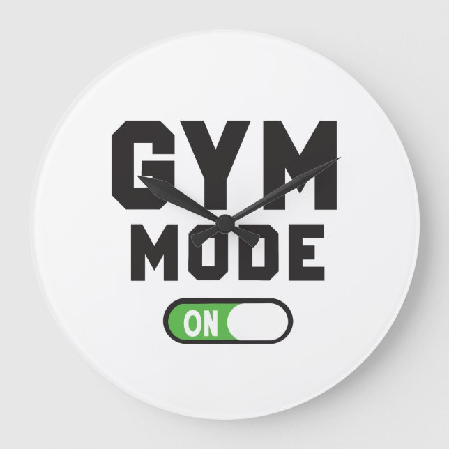 Gym Mode – Train Hard Stay Strong Large Clock (Front)