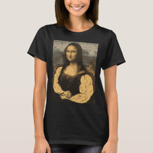 Gym Mona Lisa Muscle Fun Workout Fitness Bodybuild T-Shirt