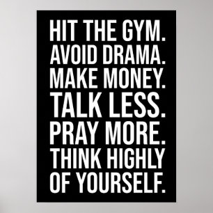 Gym, Money, Pray - Success Motivation Poster