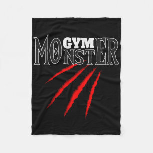 Gym Monster Sport Bodybuilding Weight Training Gym Fleece Blanket