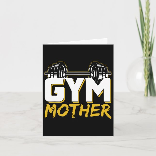 Gym Mother Training Workout Weightlifting Fitness  Card (Front)