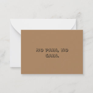 GYM Motivation Custom text And Light Brown Card