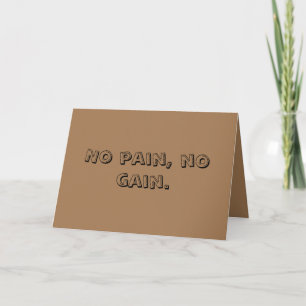 GYM Motivation Custom text  And Light Brown Card