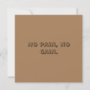 GYM Motivation Custom text And Light Brown Holiday Card
