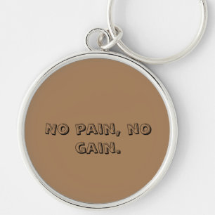 GYM Motivation Custom text And Light Brown Key Ring