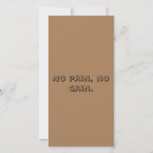 GYM Motivation Custom text  And Light Brown Thank You Card