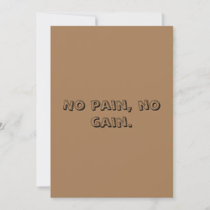 GYM Motivation Custom text  And Light Brown Thank You Card