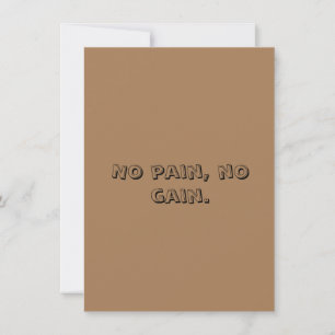 GYM Motivation Custom text And Light Brown Thank You Card