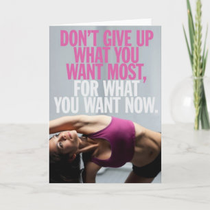 Gym Motivation - Don't Give Up - Women's Workout Card