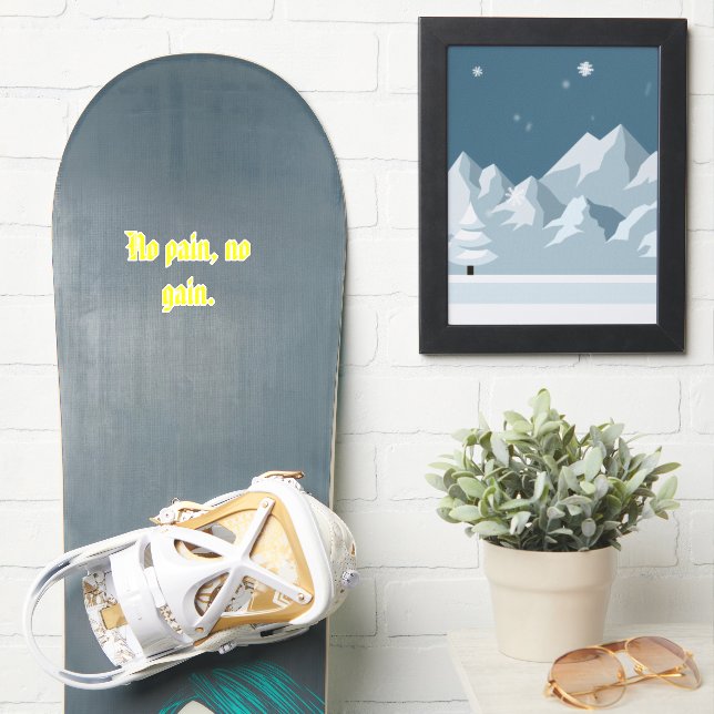 GYM Motivation quotes And Light Brown (Snowboard)