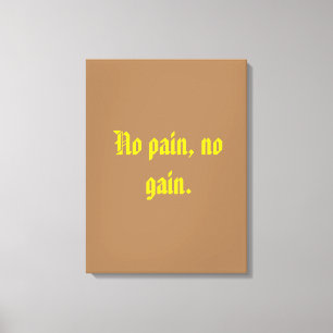 GYM Motivation quotes And Light Brown Canvas Print