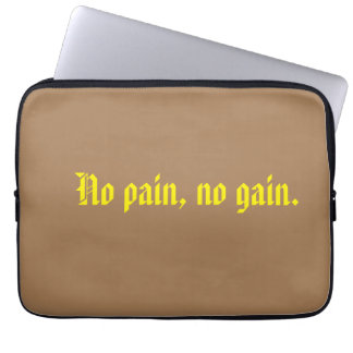 GYM Motivation quotes And Light Brown Laptop Sleeve
