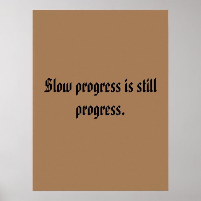 GYM Motivation quotes And Light Brown  Poster (Front)