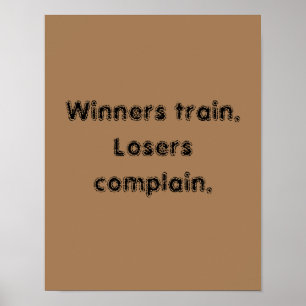 GYM Motivation quotes And Light Brown Poster