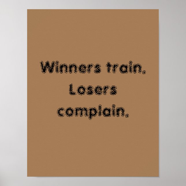 GYM Motivation quotes And Light Brown Poster (Front)