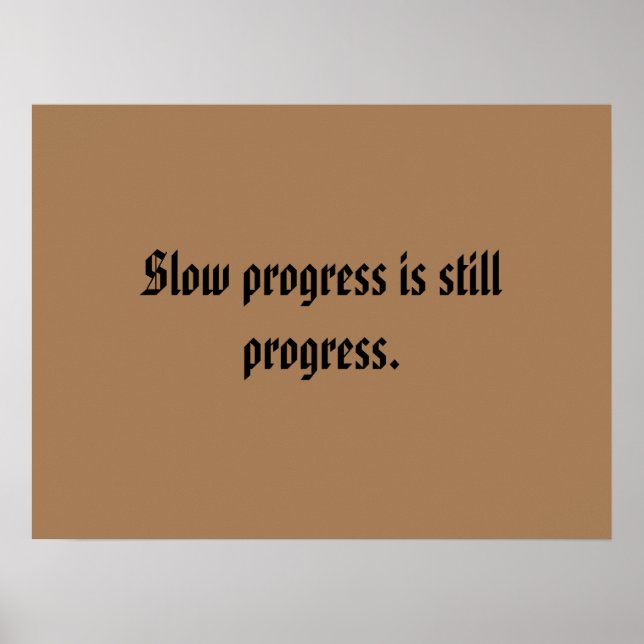 GYM Motivation quotes And Light Brown Poster  (Front)