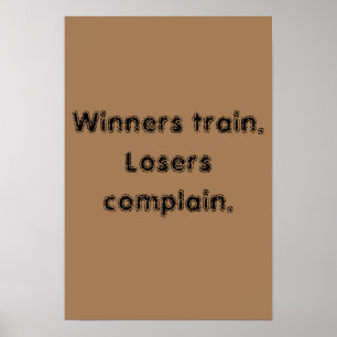 GYM Motivation quotes And Light Brown Poster