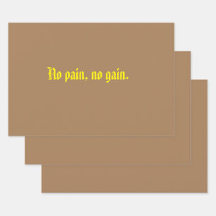GYM Motivation quotes And Light Brown Wrapping Paper Sheet