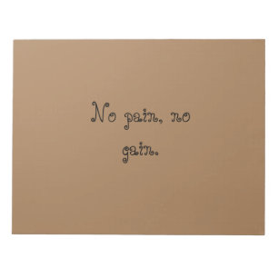 GYM Motivation quotes Custom text  And Light Brown Notepad