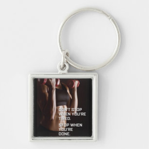 Gym Motivation - Stop When You're Done - Women's Key Ring