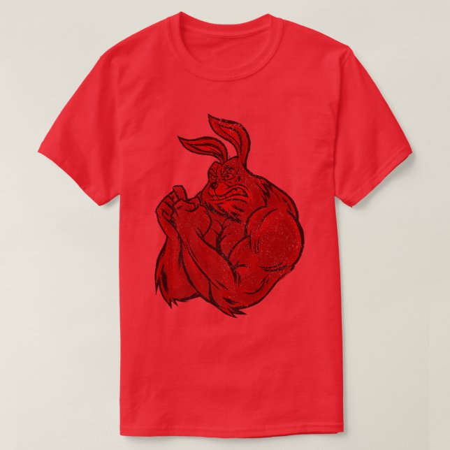 Gym Motivation Workout Bodybuilder Fitness Rabbit T-Shirt (Design Front)