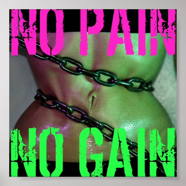 Gym Motivation Workout No Pain No Gain Poster (Front)