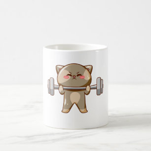 gym motivational cat lover design  coffee mug
