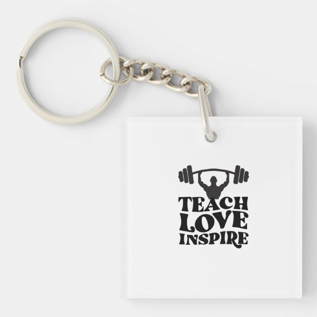 GYM motivational design  Key Ring (Front)