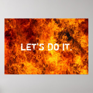 GYM Motivational Quote Let's Do it Poster