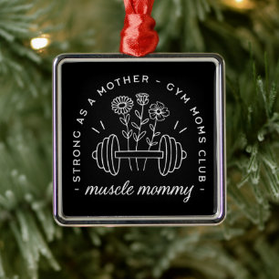 Gym mum funny mother fitness bodybuilding theme metal tree decoration