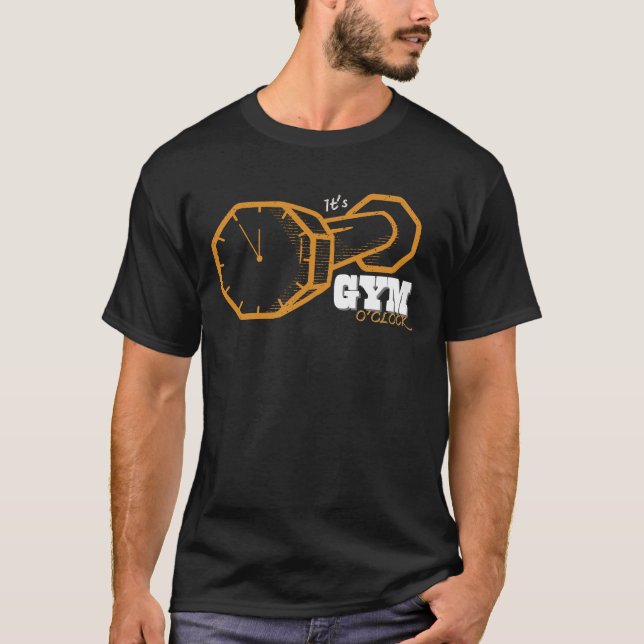 Gym O'clock Funny Workout Fitness Exercise Healthy T-Shirt (Front)