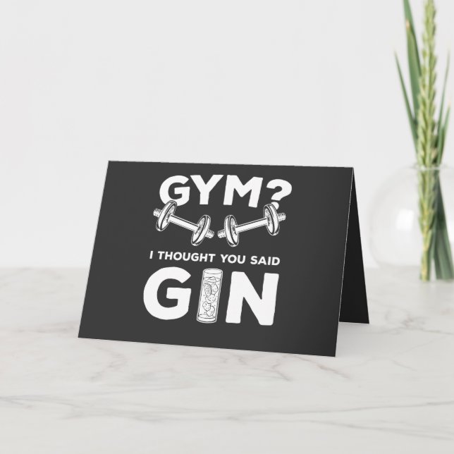 Gym or Gin? Card (Front)