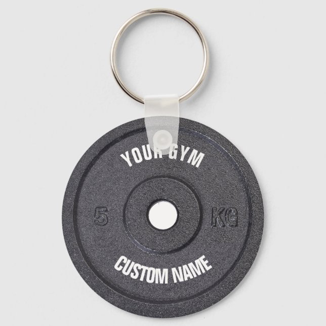 Gym Owner Curved Text Funny Keychain (Front)