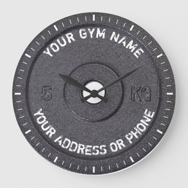 Gym Owner Fitness Instructor Gym Coach Workout Large Clock (Front)